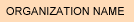ORGANIZATION NAME